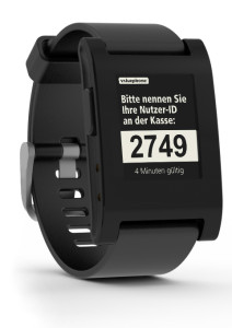 valuephone_Bezahlen-mit-Smartwatch_Pebble_Display-212x300 valuephone: Mit der Armbanduhr im Supermarkt bezahlen 