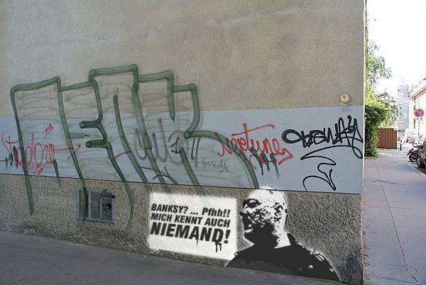 Banksy Kunst - Nikolaus Pessler in der Freidenker Galerie