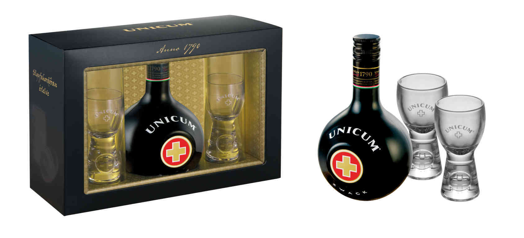 Geschenkeset-Unicum UNICUM zu Weihnachten – die ideale Geschenkidee für alte und neue Freunde des ungarischen Kräuterlikörs 