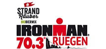 Ironman-70.3-Logo Am 14. September 2014 startet der erste Strandräuber BioBiermix Ironman 70.3 Rügen mit Hauptsponsor Strandräuber