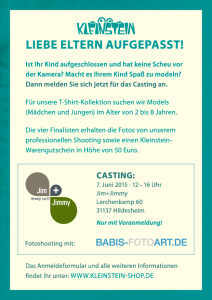 Kleinstein-Casting-212x300 KLEINSTEIN sucht Kindermodels