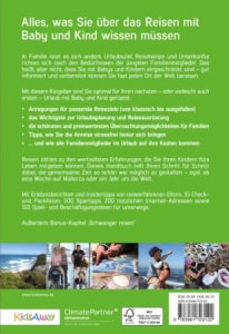 9783981703122.back_-206x300 Neuerscheinung im KidsAway Verlag: Reisehandbuch für Familien: Praxistipps, Checklisten, Vollmachten, Packlisten, Internet-Adressen, Tipps für Schwangere