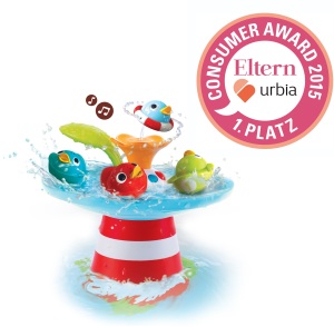 Yookidoo-Entenrennen-mit-Siegel-300x294 Das „Yookidoo Entenrennen mit Musik“ gewinnt den „ELTERN & URBIA Consumer Award 2015“
