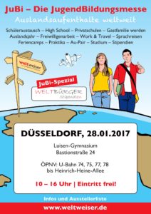 Flyer_JuBi_Duesseldorf_A5_2017_01-212x300 JugendBildungsmesse zu Auslandsaufenthalten in Düsseldorf