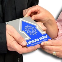 Plakette für Einbruchprävention