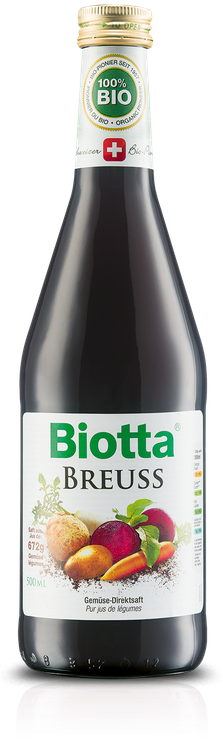 Biotta-Breuss-Saft Der einzigartige Biotta Breuss Saft: Ein Schweizer Original, weltweit exklusiv bei Biotta erhältlich!