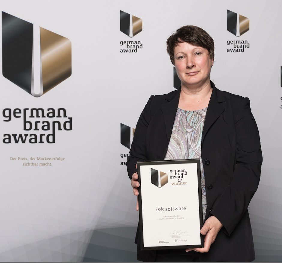 ik-software__GBA17_Diana-Pabst_web1 i&k Software ist Gewinner des German Brand Award 2017