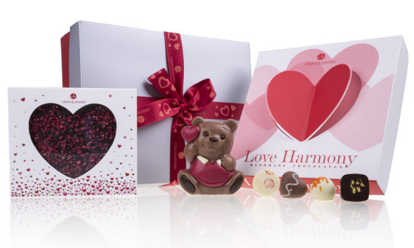 Geschenkset-Valentines-fuer-Sie-Ihn Süße Valentinstags-Geschenke aus Schokolade