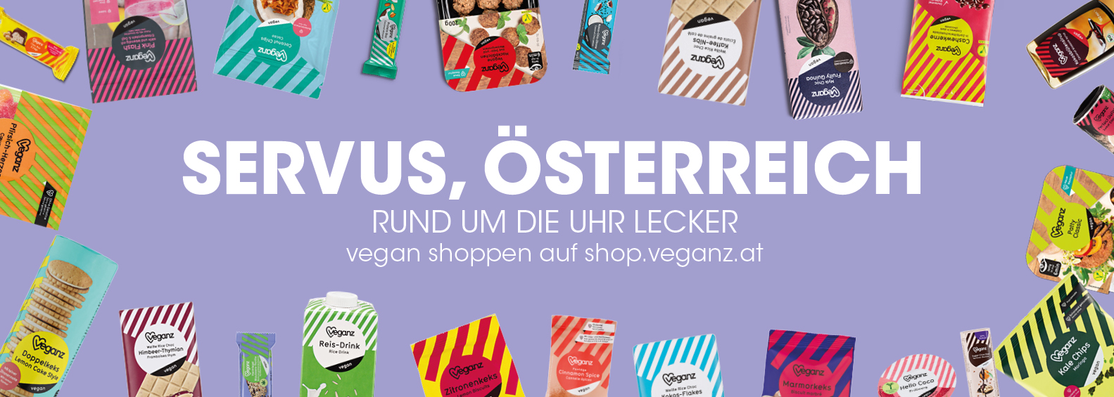 Vegan online shoppen in Österreich mit Veganz. Servus Österreich - Rund um die Uhr lecker mit dem Veganz Onlineshop