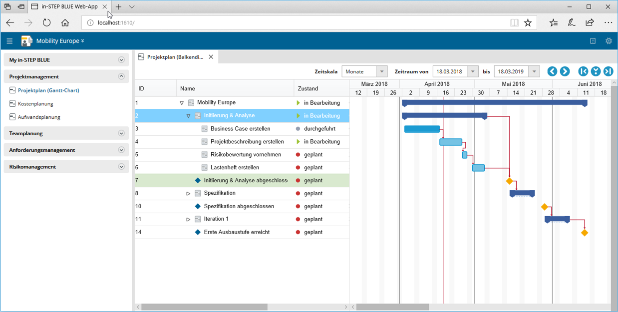 WebApp in-STEP BLUE