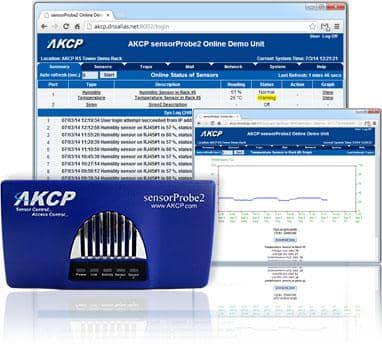 IT-Infrastruktur Monitoring mit AKCP sensorProbe2 sensorprobe2-AKCP IT-Infrastruktur Monitoring mit AKCP sensorProbe2