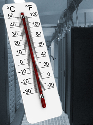 Serverraum Überwachung mit Netzwerk Thermometer