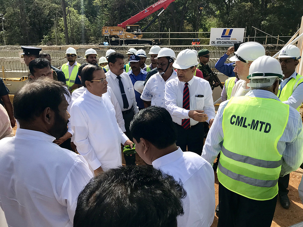 His Excellency Maithripala Sirisena, President of Sri Lanka, at the groundbreaking ceremony for the Kaluganga – Moragahakanda Transfer Canal