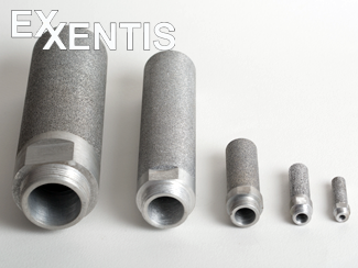 pneumatische-Schalldämpfer-aus-poroesem-Aluminium-mit-Aussengewinde-nach-mass Pneumatik- (Druckluft-) Schalldämpfer aus porösem Aluminium