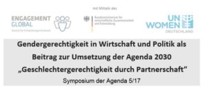 Bild-300x129 Gendergerechtigkeit in Wirtschaft und Politik als Beitrag zur Umsetzung der Agenda 2030  „Geschlechtergerechtigkeit durch Partnerschaft“ Symposium der Agenda 5/17