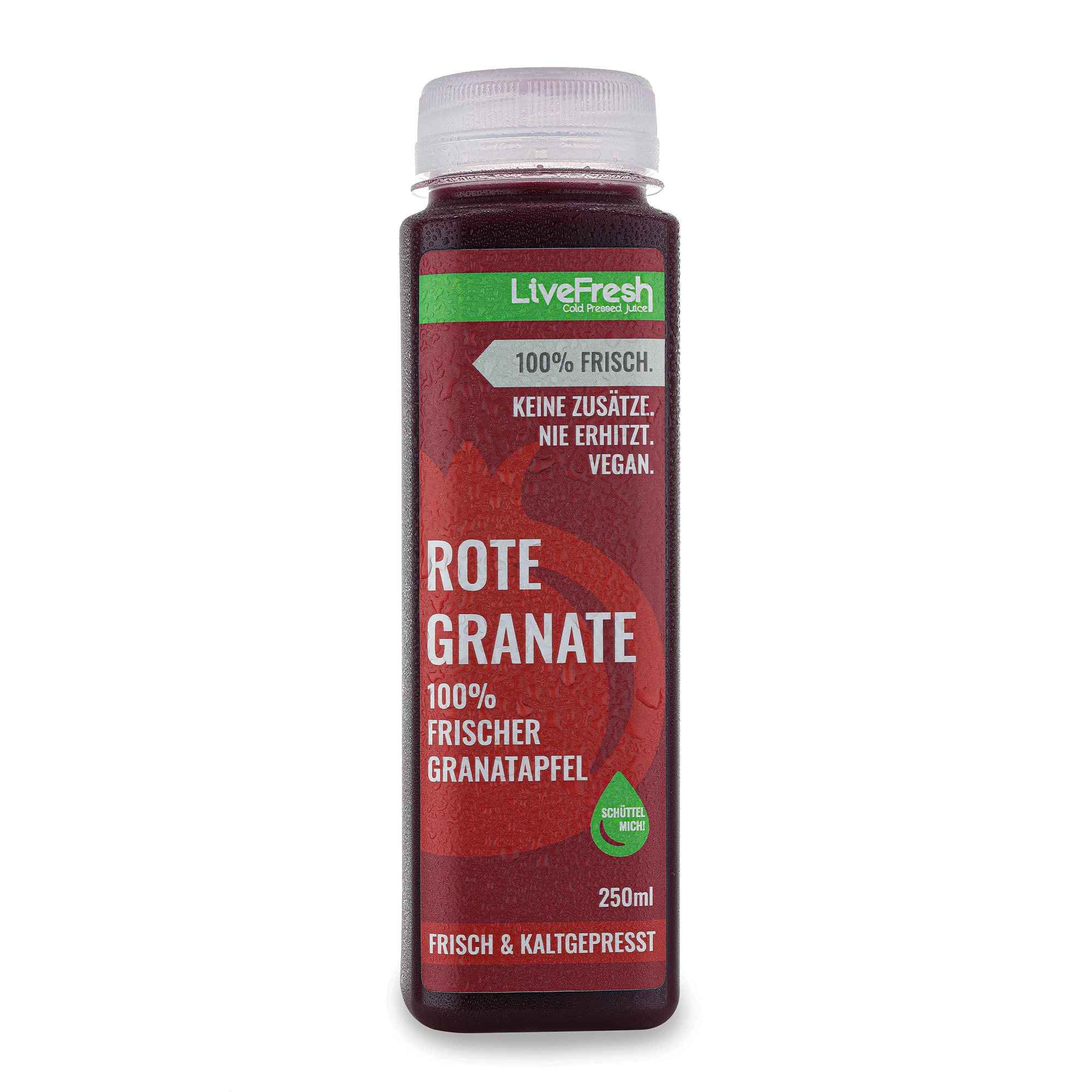 LiveFresh_Rote-Granate Der erste frische Granatapfelsaft von LiveFresh: Rot, sinnlich und voller Power