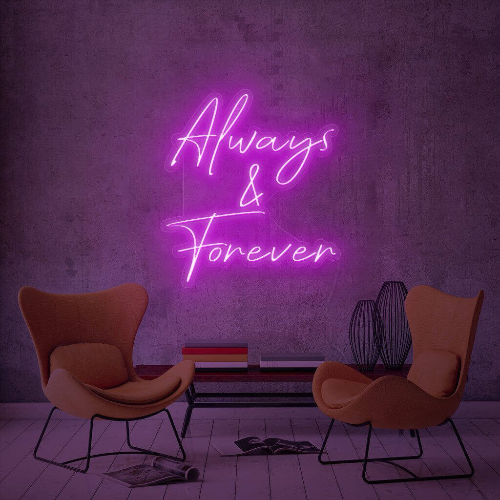 always_forever-neon Always Schriftzug & Forever Schriftzug