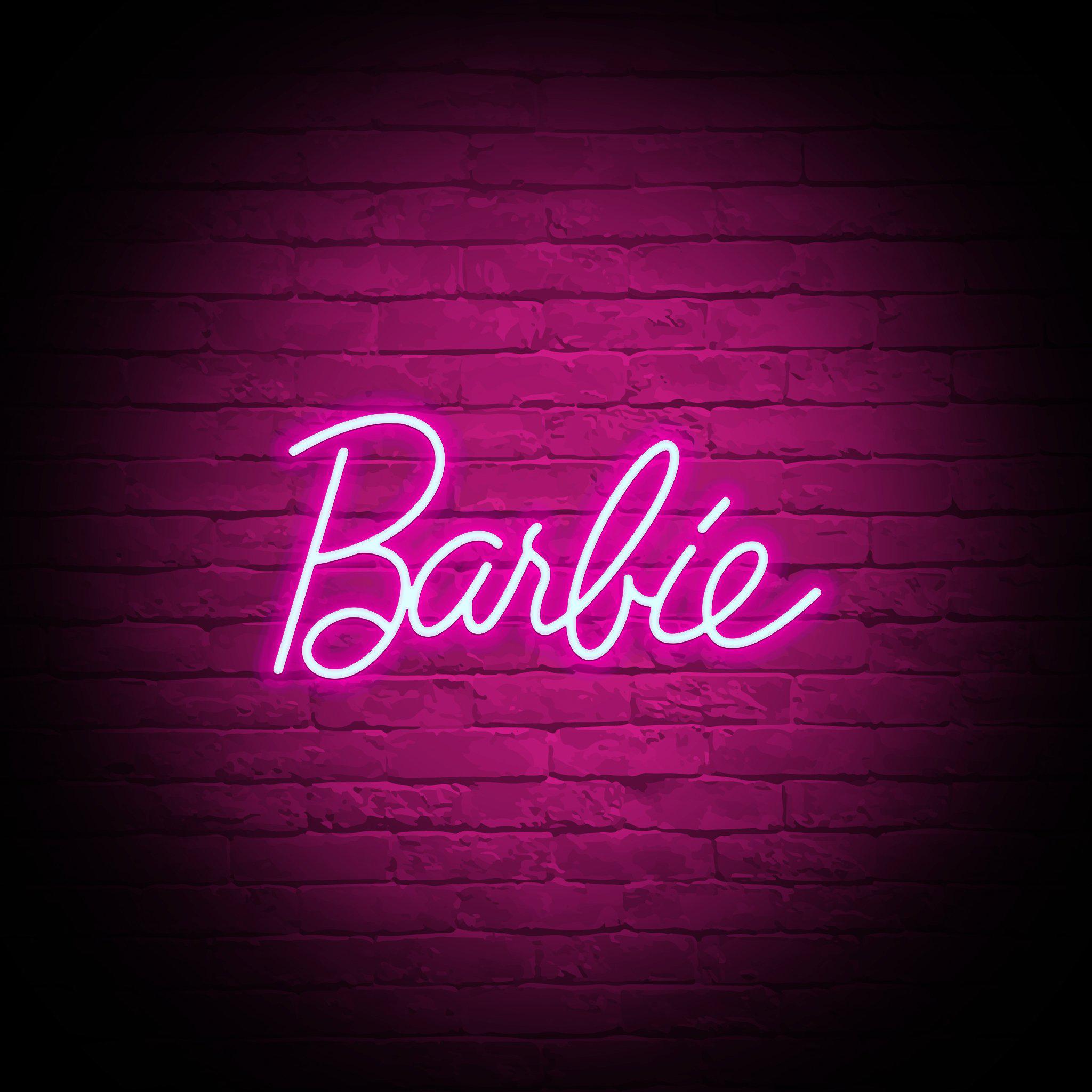 barbie-neon Barbie Schriftzug LED Neon Schild