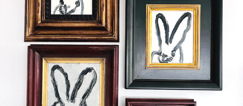 Hunt Slonem Bunny Painting Installation