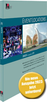 Jetzt druckfrisch und kostenfrei anfordern: 21te Auflage „Handbuch EVENTLOCATIONS 2023“ 2023_Handbuch_Eventlocations_200 Jetzt druckfrisch und kostenfrei anfordern: 21te Auflage „Handbuch EVENTLOCATIONS 2023“
