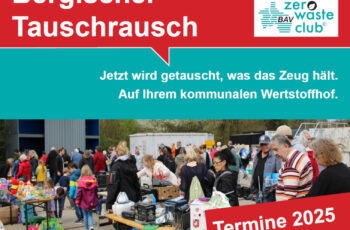 Die RELOGA Wertstoffhöfe machen beim Bergischen Tauschrausch 2025 mit. Hier alle Termine der Tausch- und Verschenkbörse
