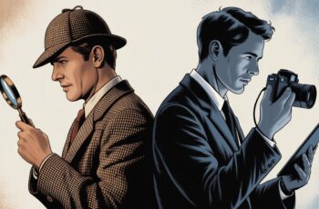 Gegenüberstellung moderner Detektiv und Sherlock Holmes; Detektei in Bremen, Detektiv in Bremen, Privatdetektiv in Bremen, Privatdetektei in Bremen