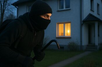 Die dunkle Jahreszeit lockt EinbrecherInnen. Foto: KI-generiert