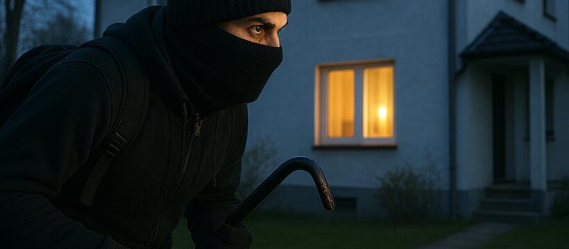 Die dunkle Jahreszeit lockt EinbrecherInnen. Foto: KI-generiert